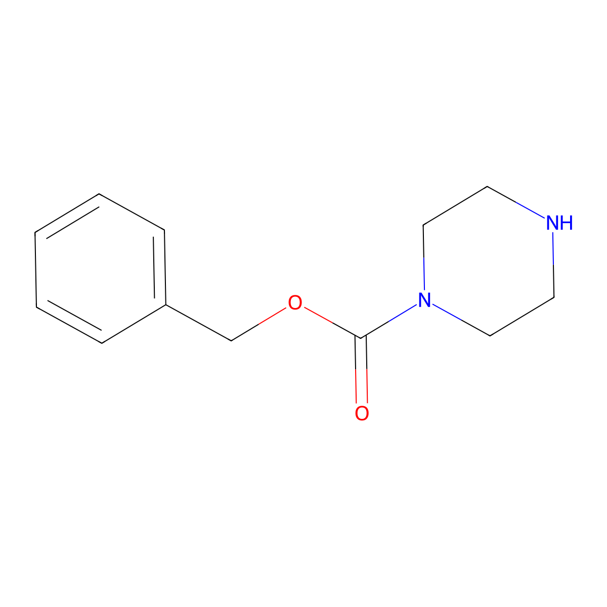 Benzyl piperazine-1-carboxylate molecular structure, CAS 31166-44-6
