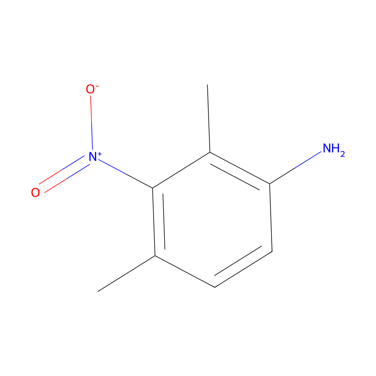 2,4-Dimethyl-3-nitroaniline molecular structure, CAS 31167-04-1