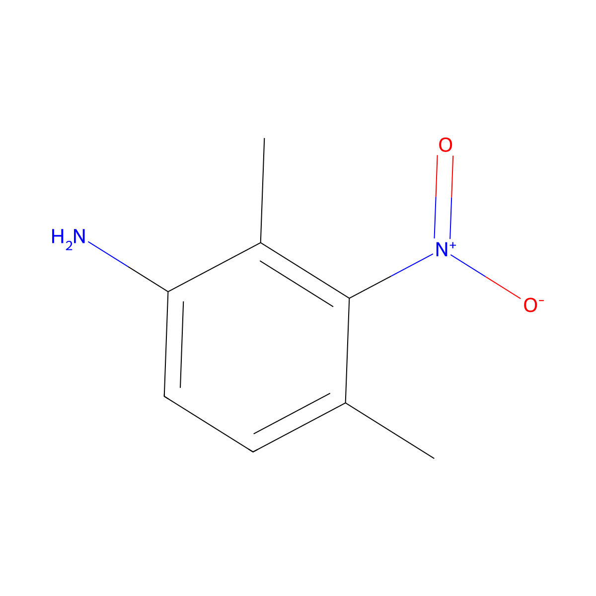 2,4-Dimethyl-3-nitroaniline molecular structure, CAS 31167-04-1