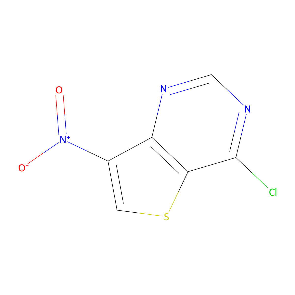4-Chloro-7-nitrothieno[3,2-d]pyrimidine molecular structure, CAS 31169-30-9