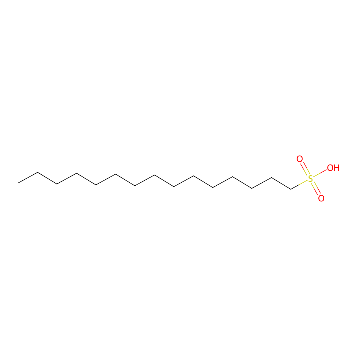 1-Pentadecanesulfonic acid molecular structure, CAS 31169-63-8