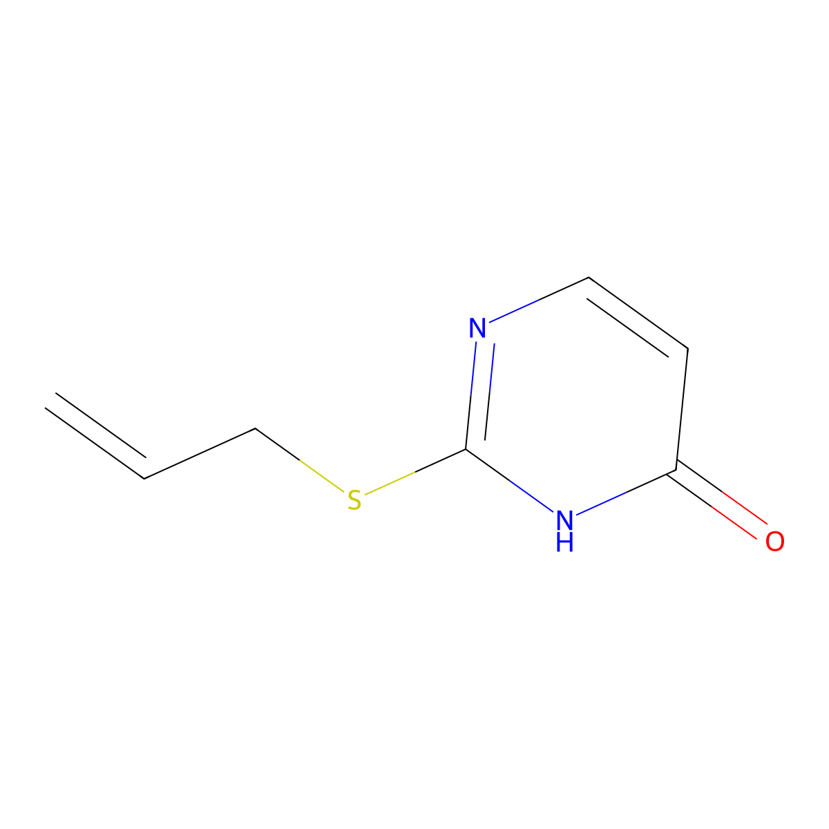2-(allylsulfanyl)-4(3H)-pyrimidinone molecular structure, CAS 31170-22-6