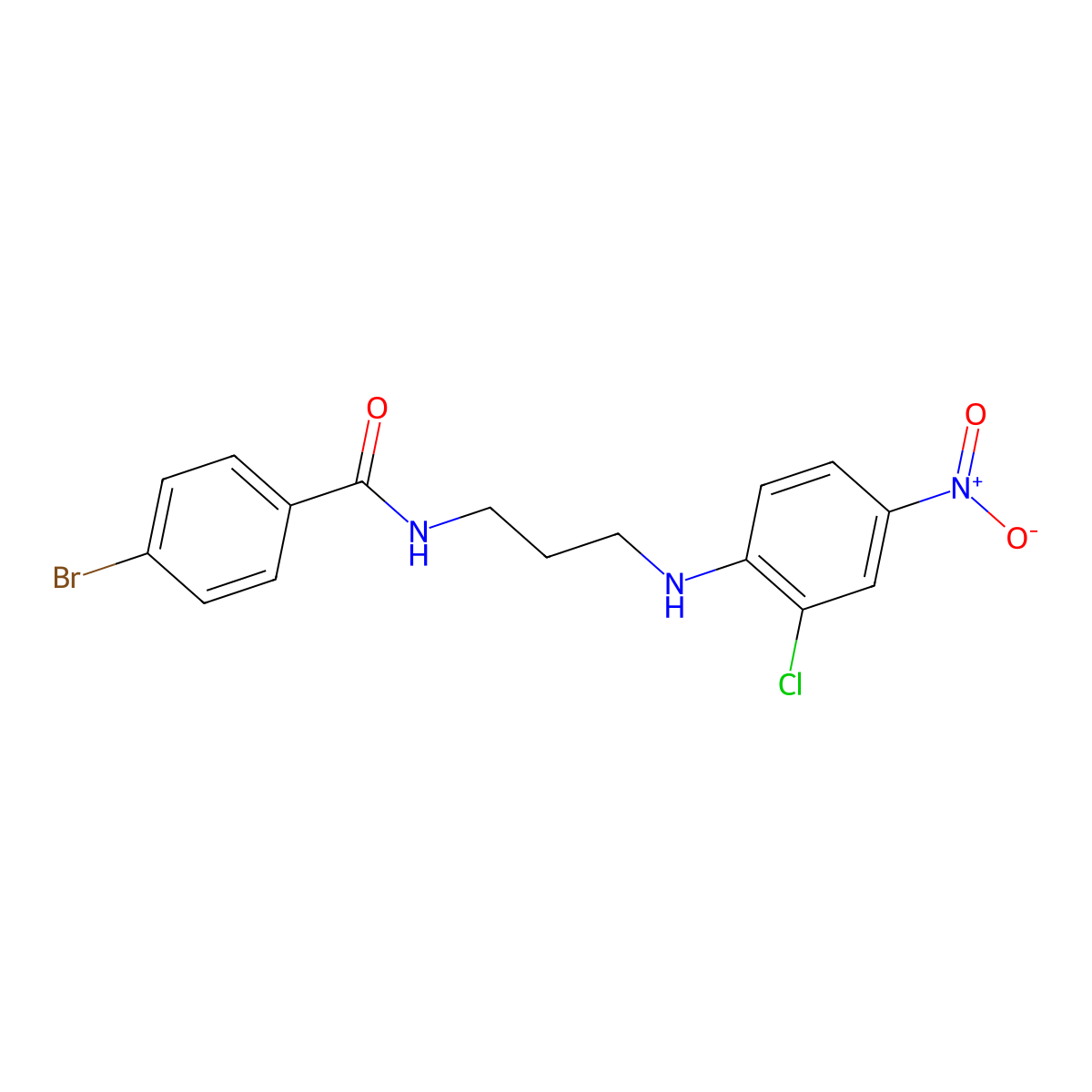 4-bromo-N-[3-(2-chloro-4-nitroanilino)propyl]benzamide molecular structure, CAS 311763-91-4