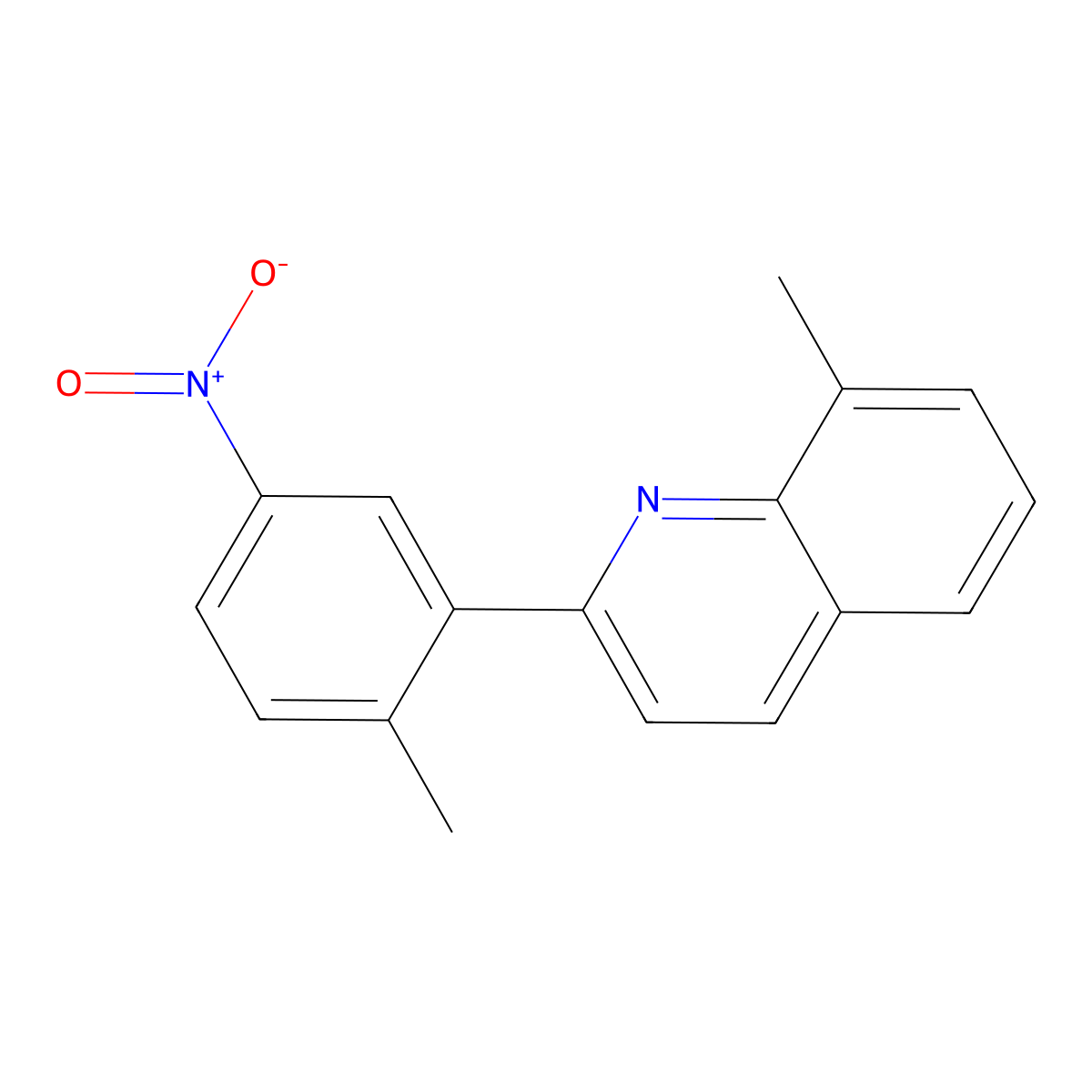 8-Methyl-2-(2-methyl-5-nitrophenyl)quinoline molecular structure, CAS 311765-54-5