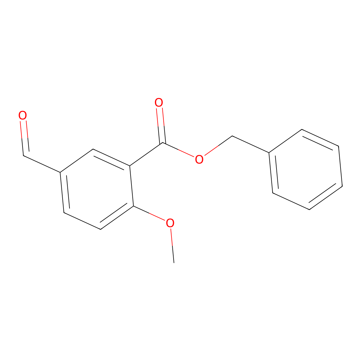 Benzyl 5-formyl-2-methoxybenzoate molecular structure, CAS 311770-86-2