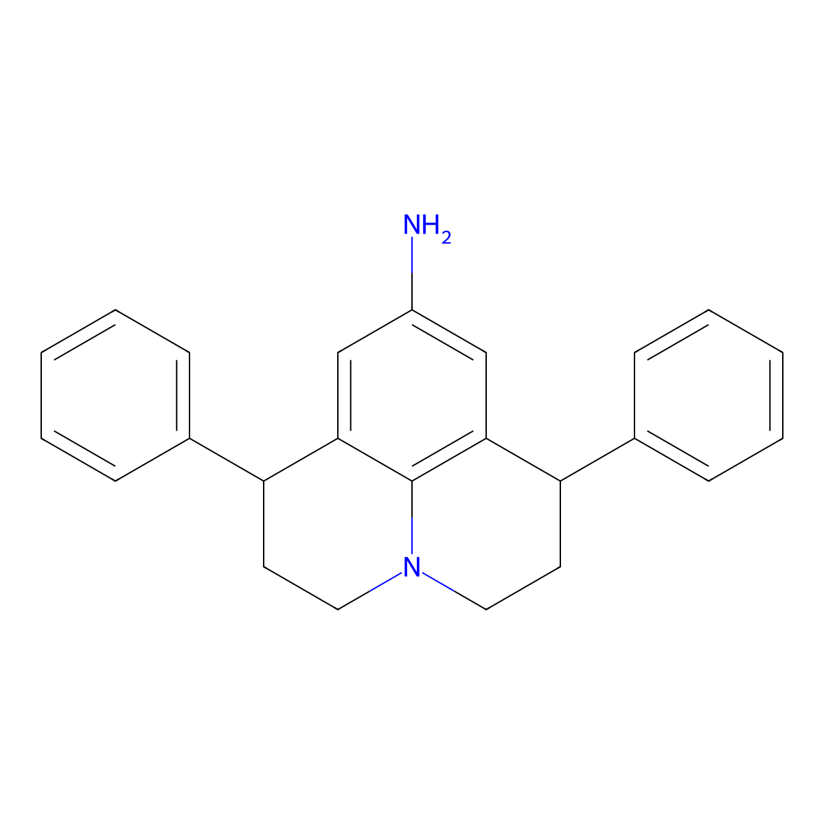 1,7-Diphenyl-1,2,3,5,6,7-hexahydropyrido[3,2,1-ij]quinolin-9-amine molecular structure, CAS 311773-69-0