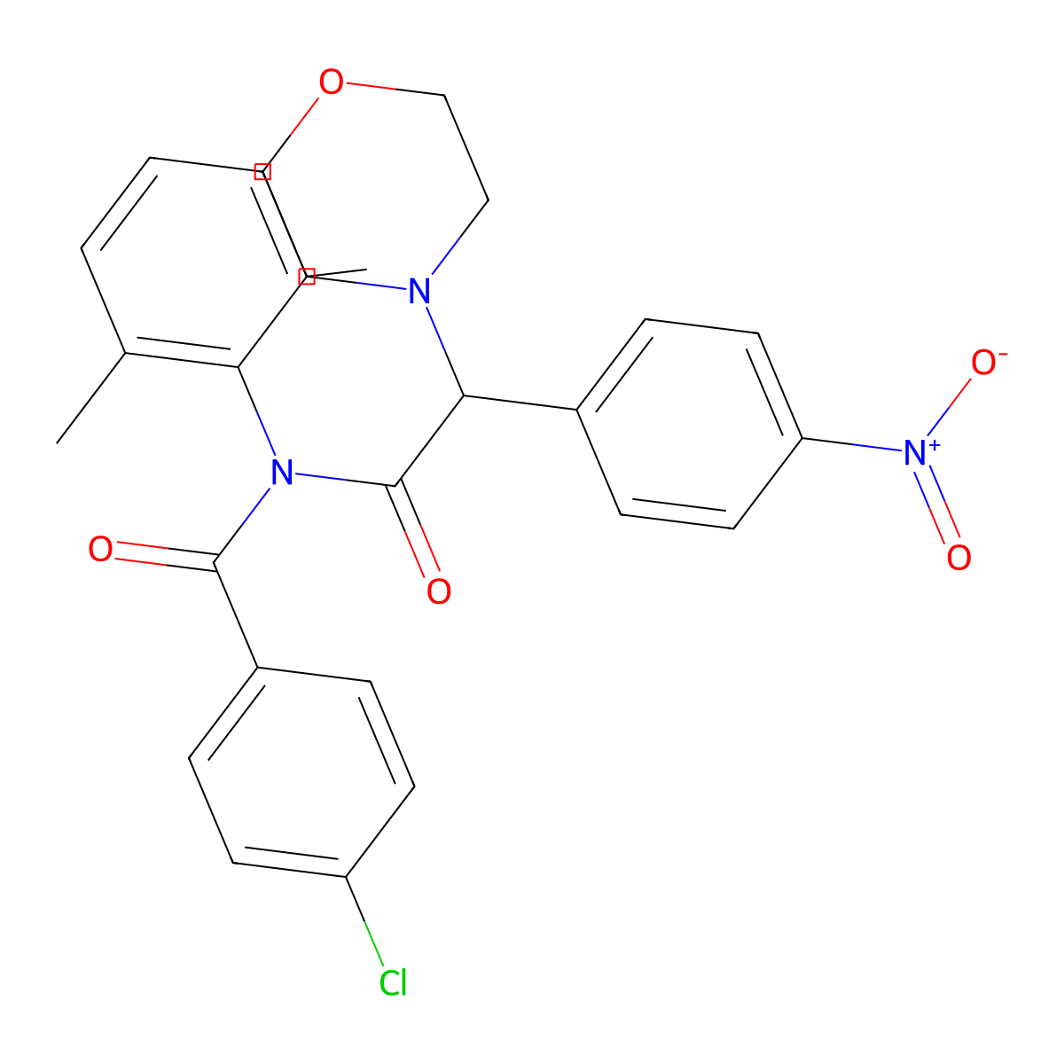 4-chloro-N-(2,6-dimethylphenyl)-N-[morpholin-4-yl(4-nitrophenyl)acetyl]benzamide molecular structure, CAS 311774-75-1