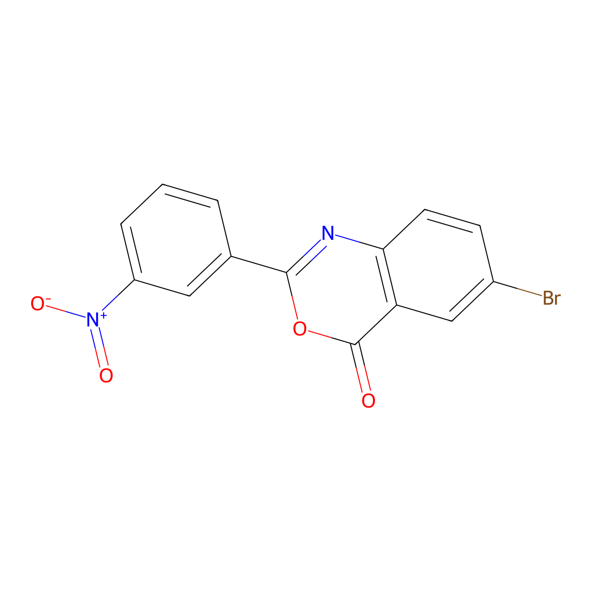 6-bromo-2-(3-nitrophenyl)-4H-3,1-benzoxazin-4-one molecular structure, CAS 311775-63-0