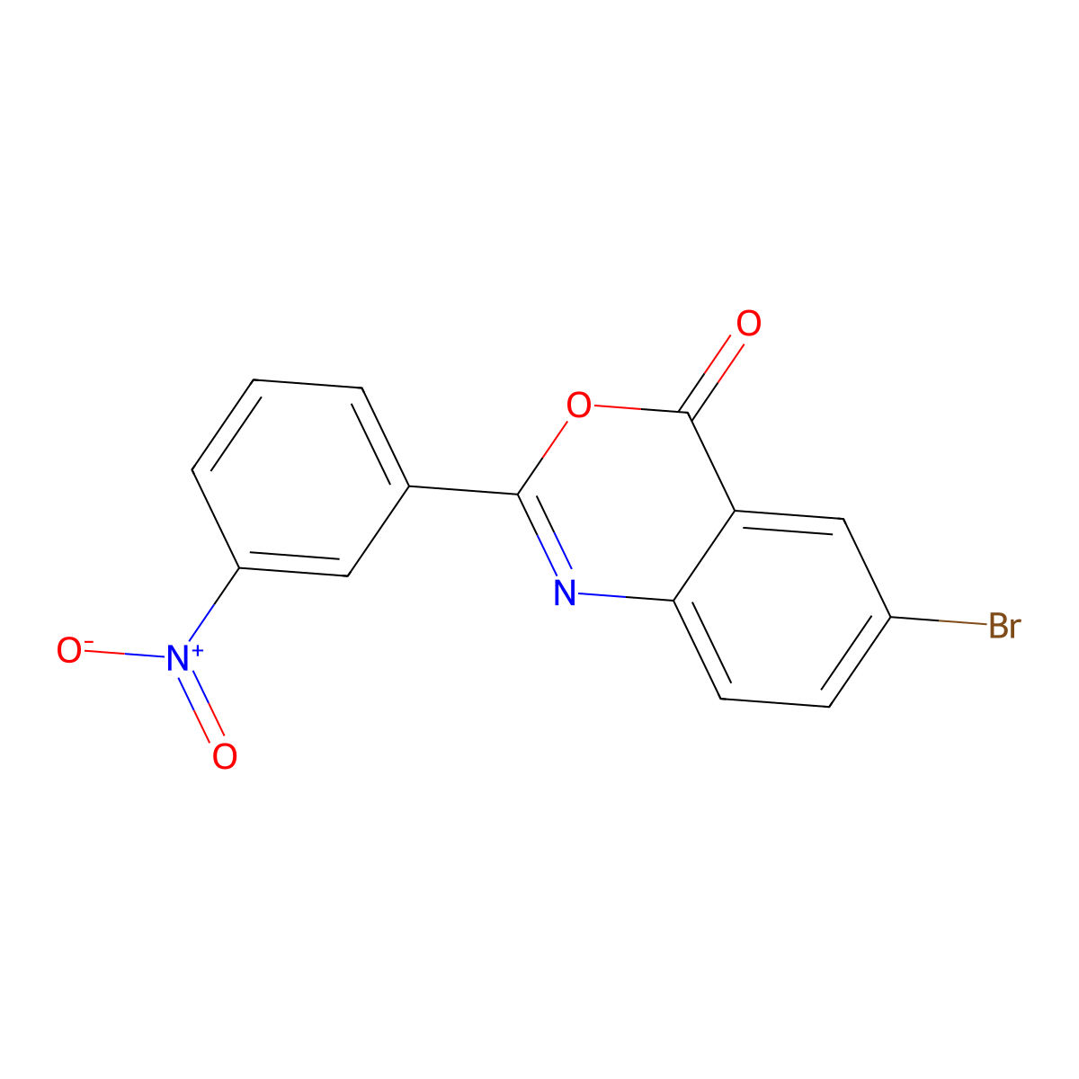 6-bromo-2-(3-nitrophenyl)-4H-3,1-benzoxazin-4-one molecular structure, CAS 311775-63-0