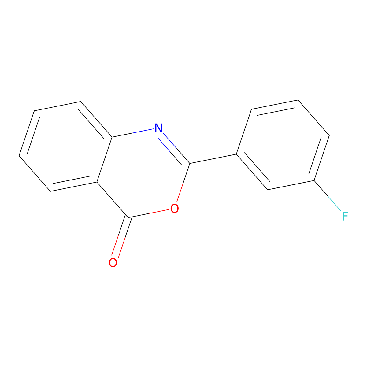 2-(3-fluorophenyl)-4H-3,1-benzoxazin-4-one molecular structure, CAS 311775-86-7