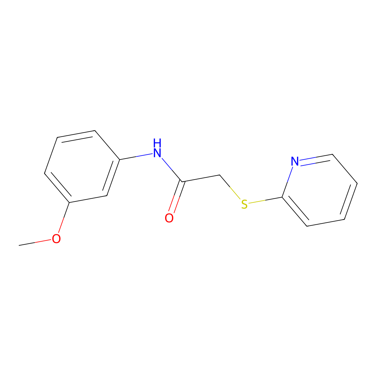 N-(3-methoxyphenyl)-2-pyridin-2-ylsulfanylacetamide molecular structure, CAS 311776-25-7