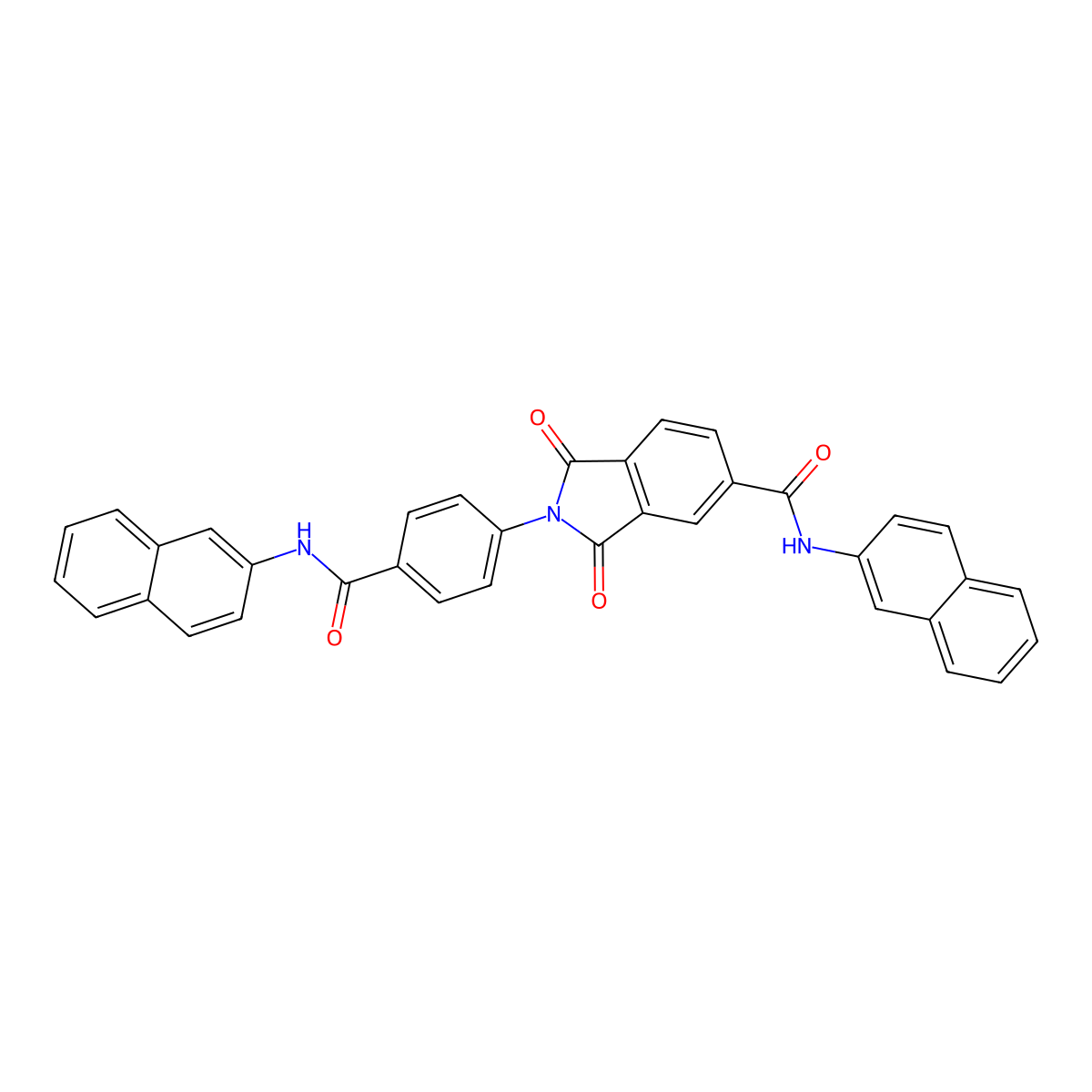 N-(2-naphthyl)-2-{4-[(2-naphthylamino)carbonyl]phenyl}-1,3-dioxo-5-isoindolinecarboxamide molecular structure, CAS 311777-83-0