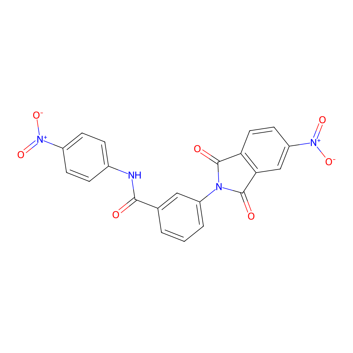 3-{5-nitro-1,3-dioxo-1,3-dihydro-2H-isoindol-2-yl}-N-{4-nitrophenyl}benzamide molecular structure, CAS 311777-85-2