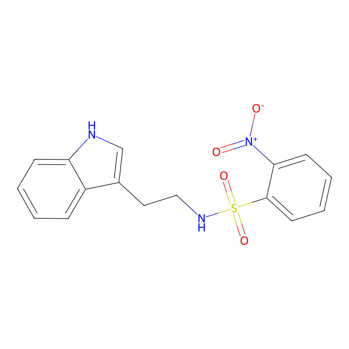 N-[2-(1H-indol-3-yl)ethyl]-2-nitrobenzenesulfonamide molecular structure, CAS 311781-49-4