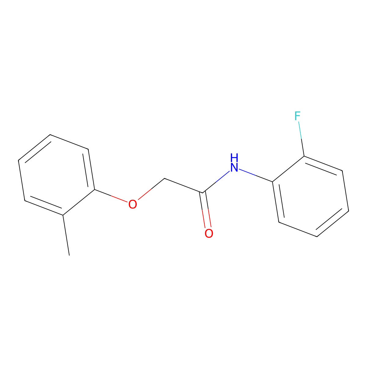 N-(2-fluorophenyl)-2-(2-methylphenoxy)acetamide molecular structure, CAS 311782-29-3