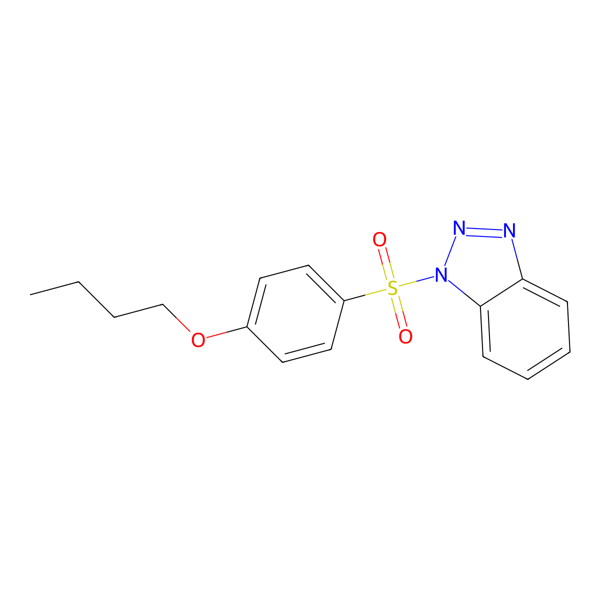 1-(4-Butoxyphenyl)sulfonylbenzotriazole molecular structure, CAS 311782-36-2