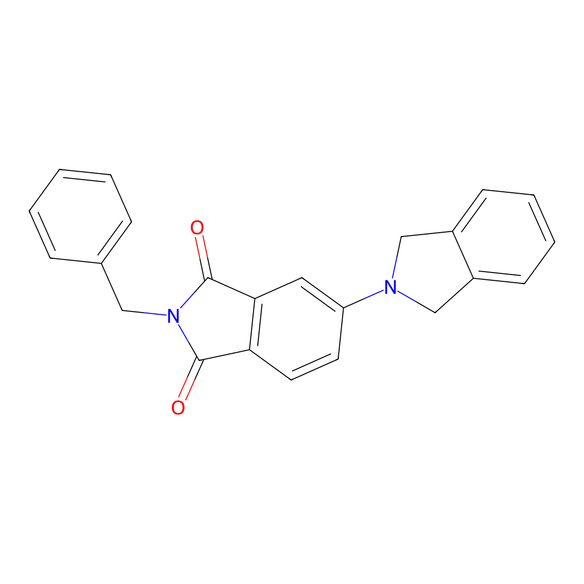 2-Benzyl-5-(1,3-dihydroisoindol-2-yl)isoindole-1,3-dione molecular structure, CAS 311782-50-0