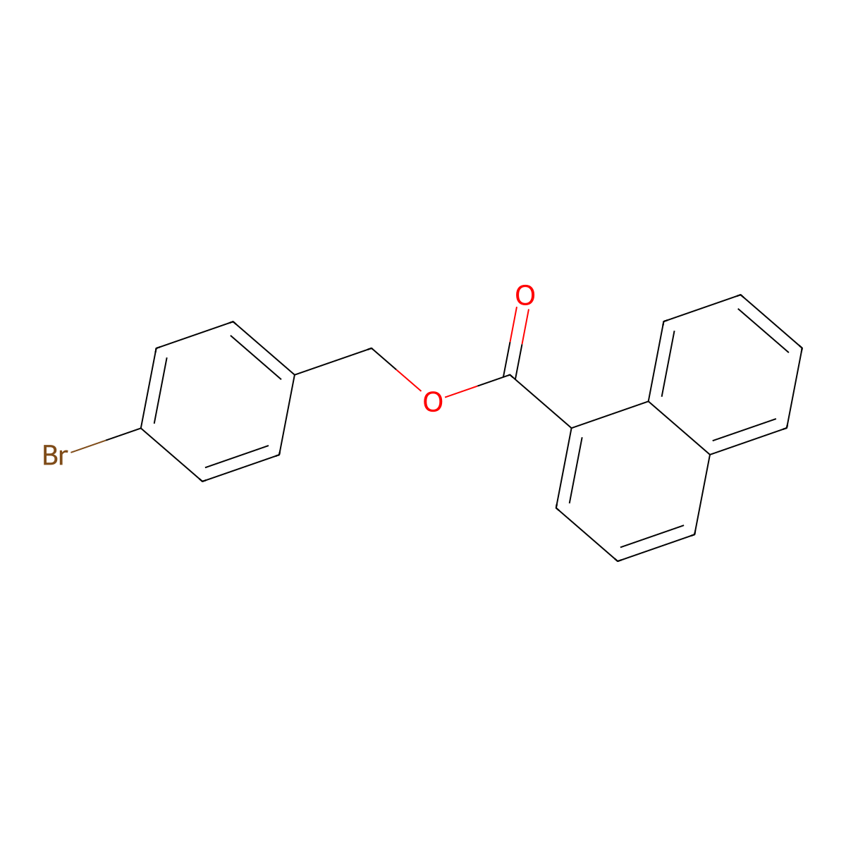 4-Bromobenzyl 1-naphthoate molecular structure, CAS 311783-65-0