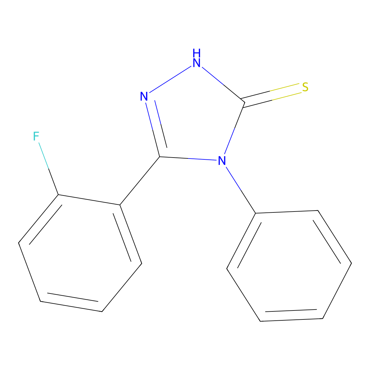 5-(2-fluorophenyl)-4-phenyl-4H-1,2,4-triazole-3-thiol molecular structure, CAS 311784-46-0