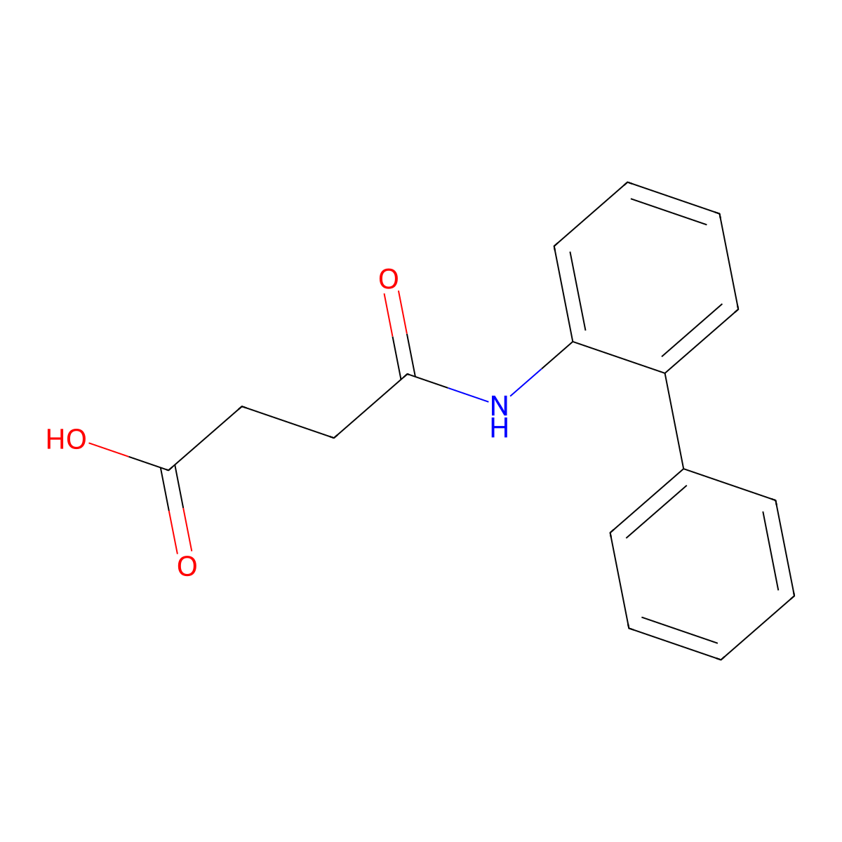4-(Biphenyl-2-ylamino)-4-oxobutanoic acid molecular structure, CAS 311784-76-6
