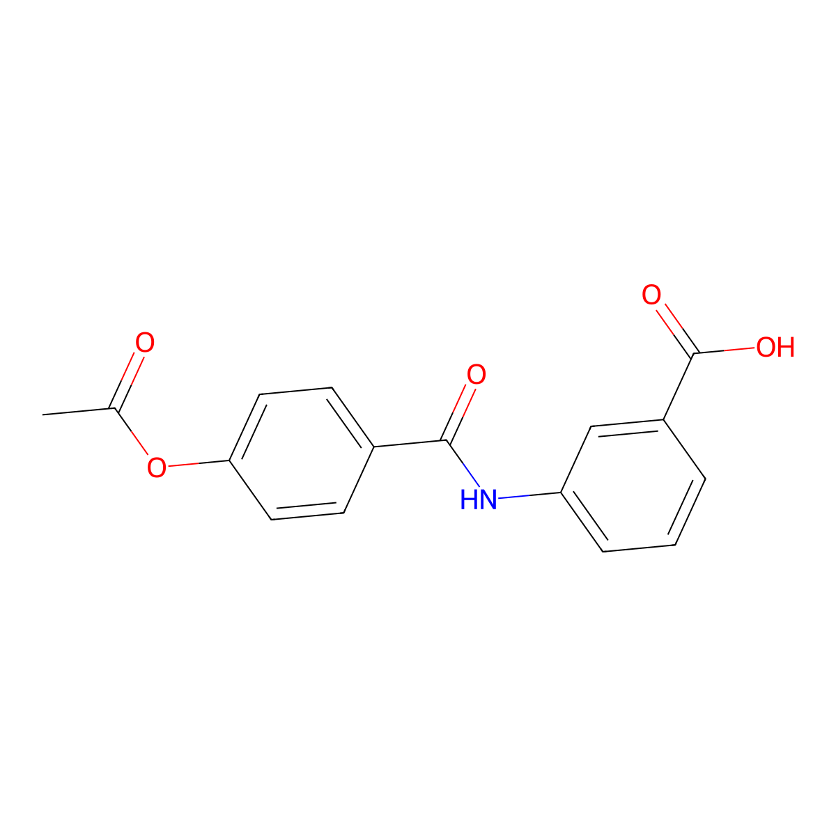 3-({[4-(Acetyloxy)phenyl]carbonyl}amino)benzoic acid molecular structure, CAS 311784-79-9