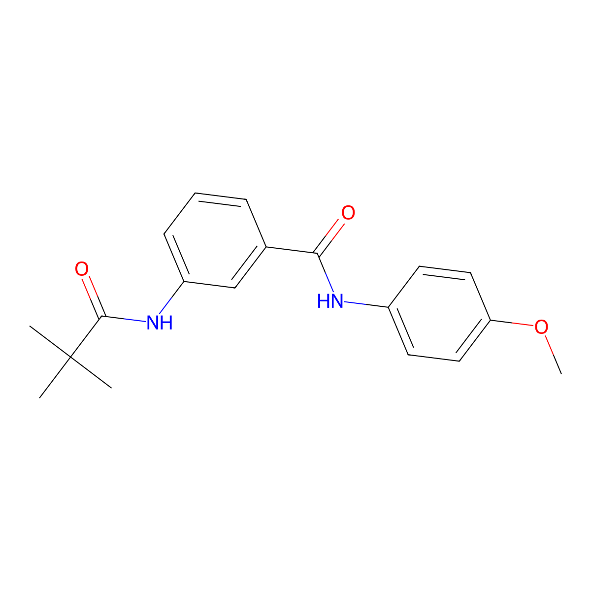 3-(2,2-dimethylpropanoylamino)-N-(4-methoxyphenyl)benzamide molecular structure, CAS 311784-82-4