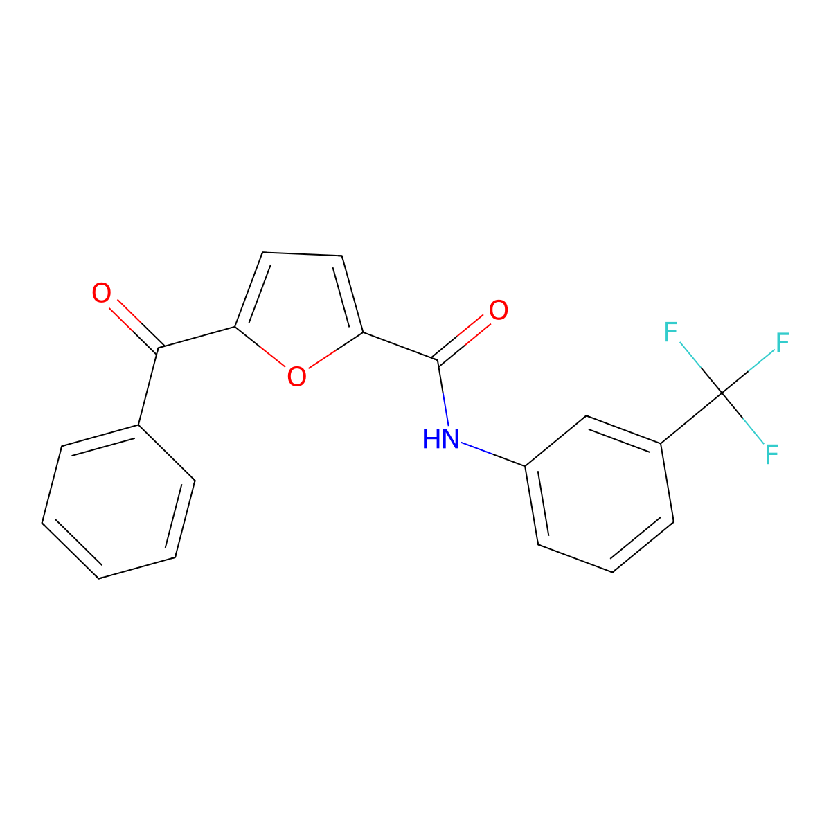 5-benzoyl-N-[3-(trifluoromethyl)phenyl]furan-2-carboxamide molecular structure, CAS 311785-48-5