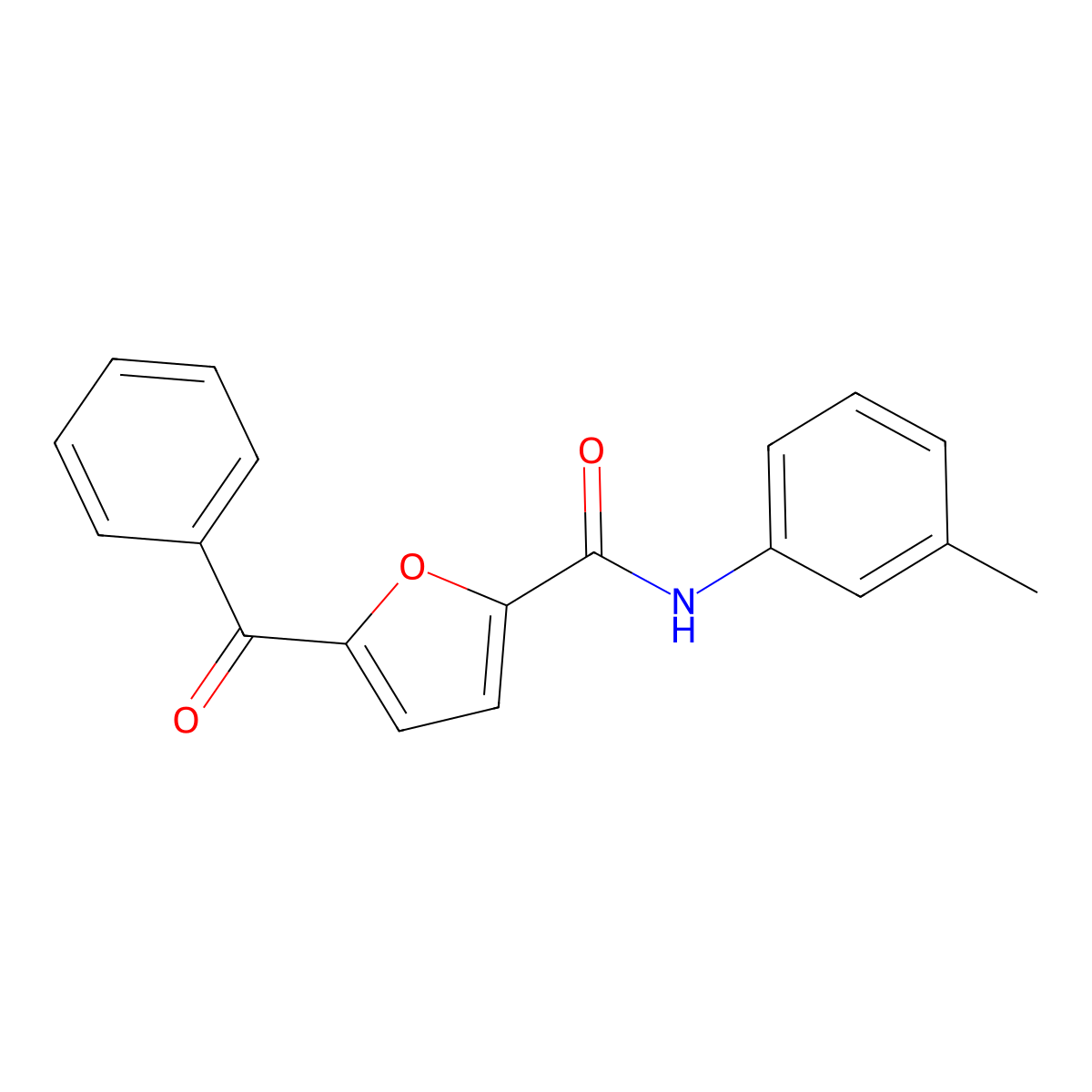 5-benzoyl-N-(3-methylphenyl)furan-2-carboxamide molecular structure, CAS 311785-49-6