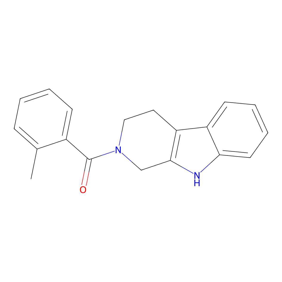 2-(2-methylbenzoyl)-2,3,4,9-tetrahydro-1H-beta-carboline molecular structure, CAS 311785-90-7