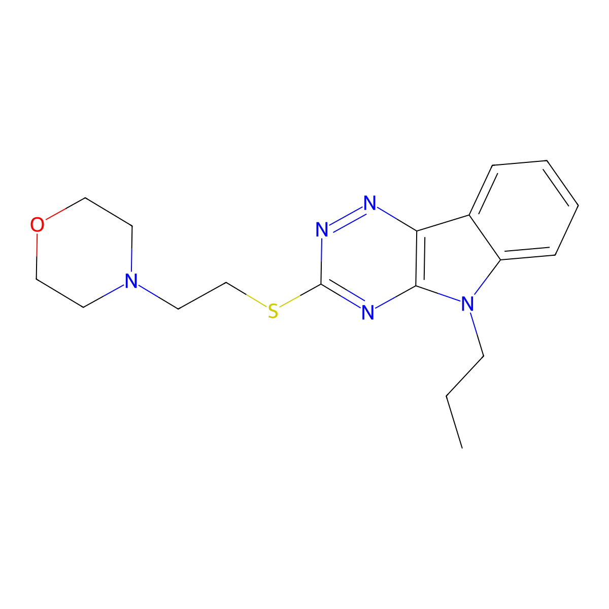 2-(2-Morpholin-4-yl-ethylsulfanyl)-9-propyl-9H-1,3,4,9-tetraaza-fluorene molecular structure, CAS 311787-23-2