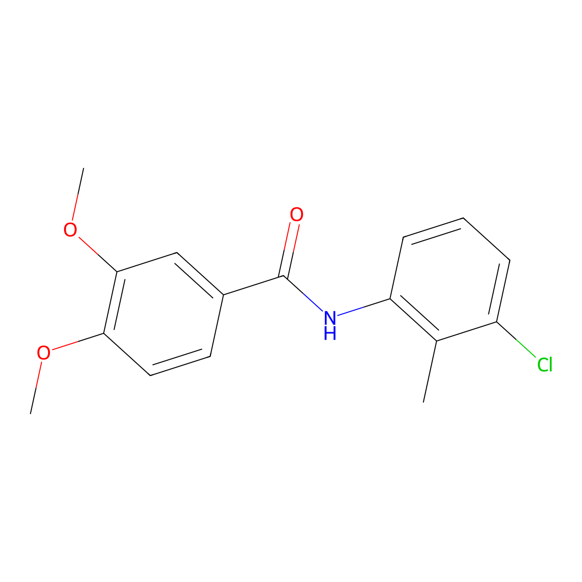 N-(3-Chloro-2-methylphenyl)-3,4-dimethoxybenzamide molecular structure, CAS 311787-92-5