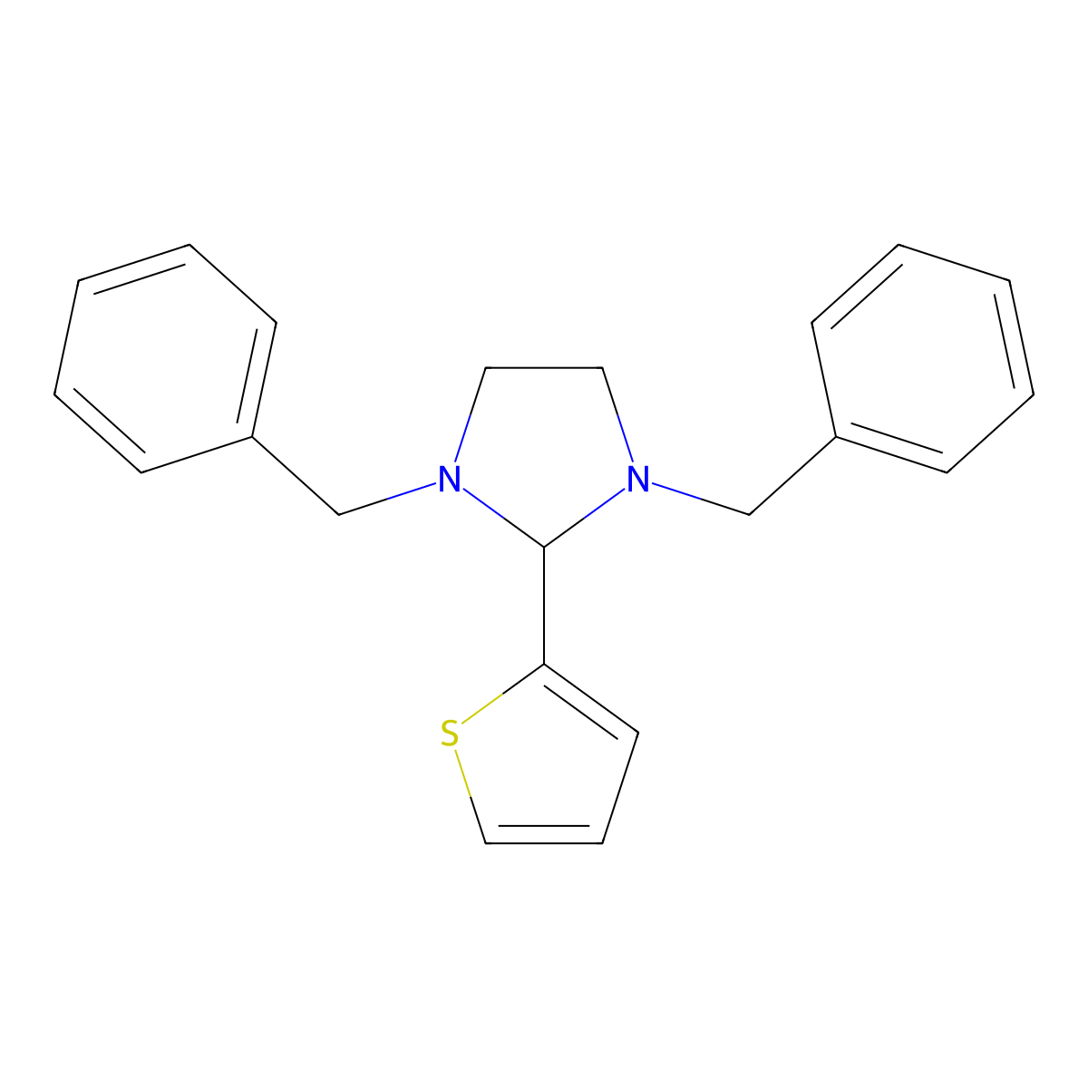 1,3-Dibenzyl-2-(2-thienyl)imidazolidine molecular structure, CAS 311788-17-7