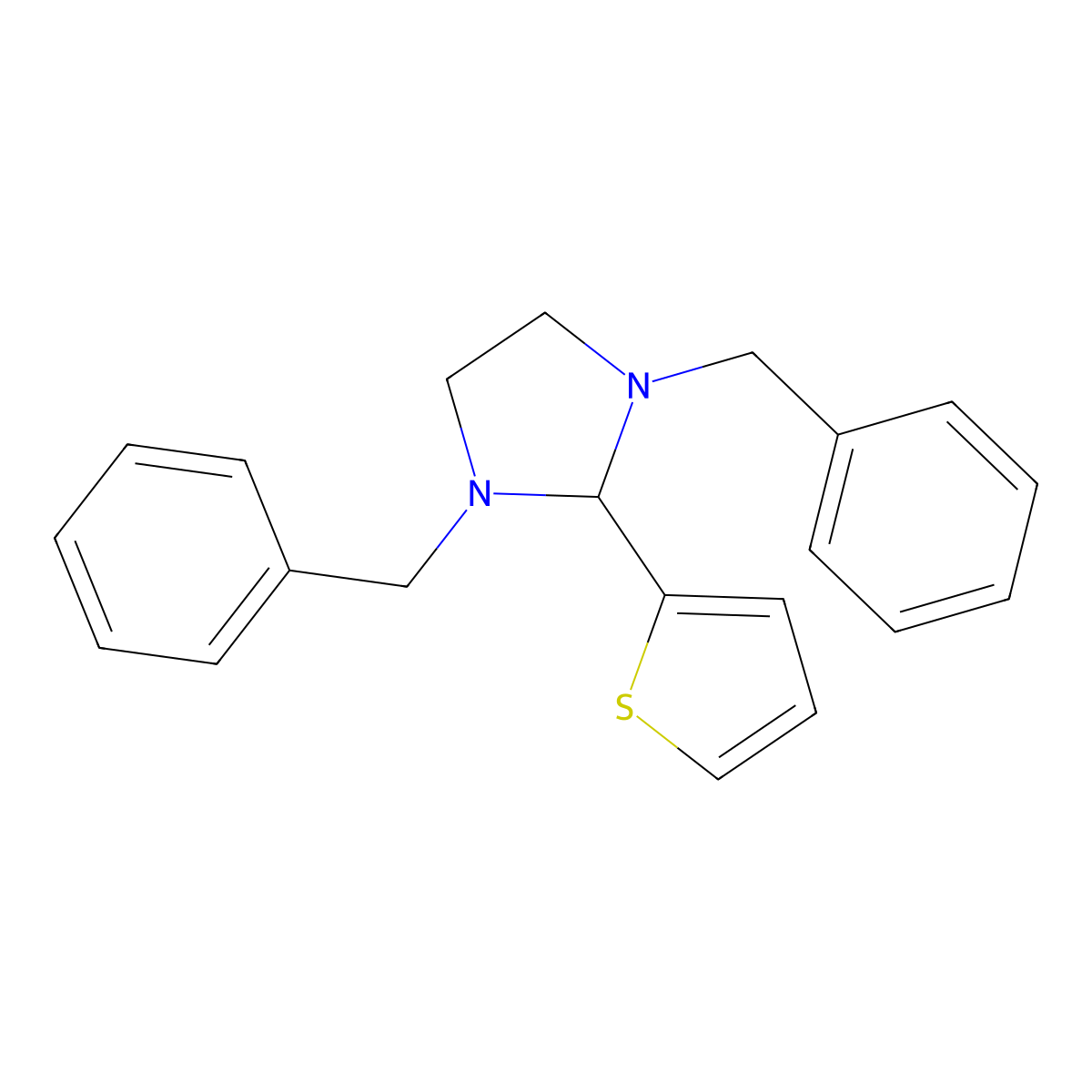 1,3-Dibenzyl-2-(2-thienyl)imidazolidine molecular structure, CAS 311788-17-7