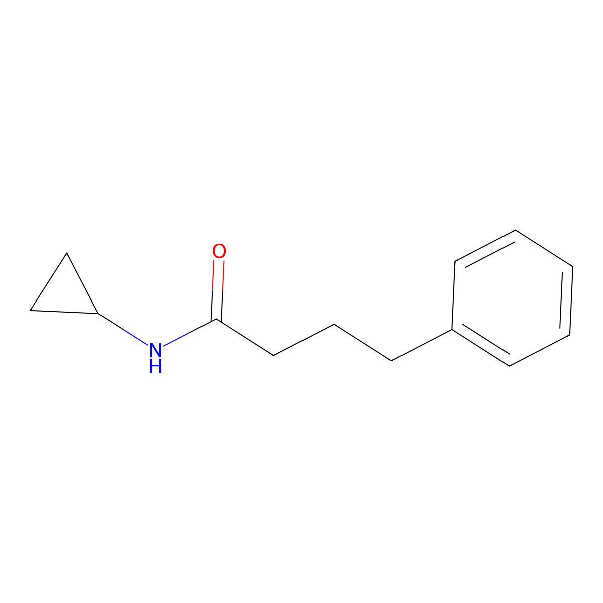 N-cyclopropyl-4-phenylbutanamide molecular structure, CAS 311788-31-5