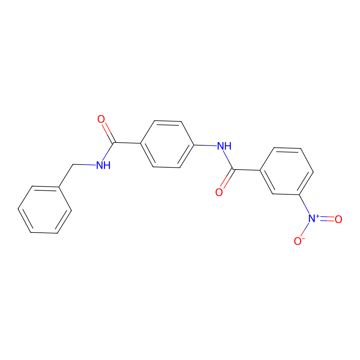 N-[4-(benzylcarbamoyl)phenyl]-3-nitrobenzamide molecular structure, CAS 311789-15-8