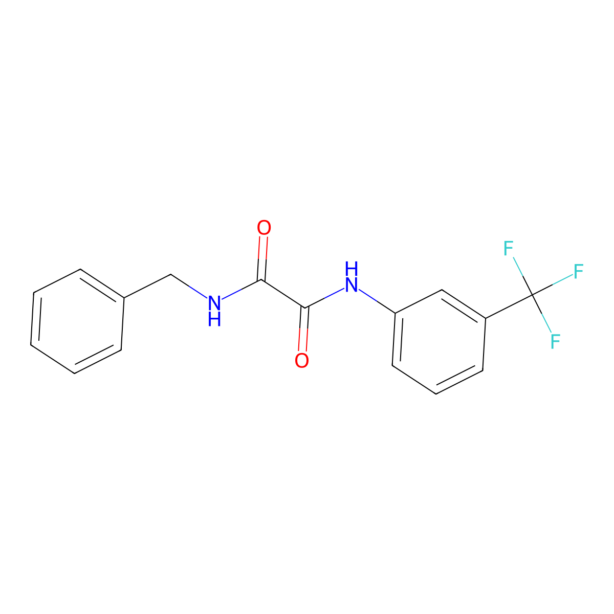 N-benzyl-N'-[3-(trifluoromethyl)phenyl]oxamide molecular structure, CAS 311789-87-4