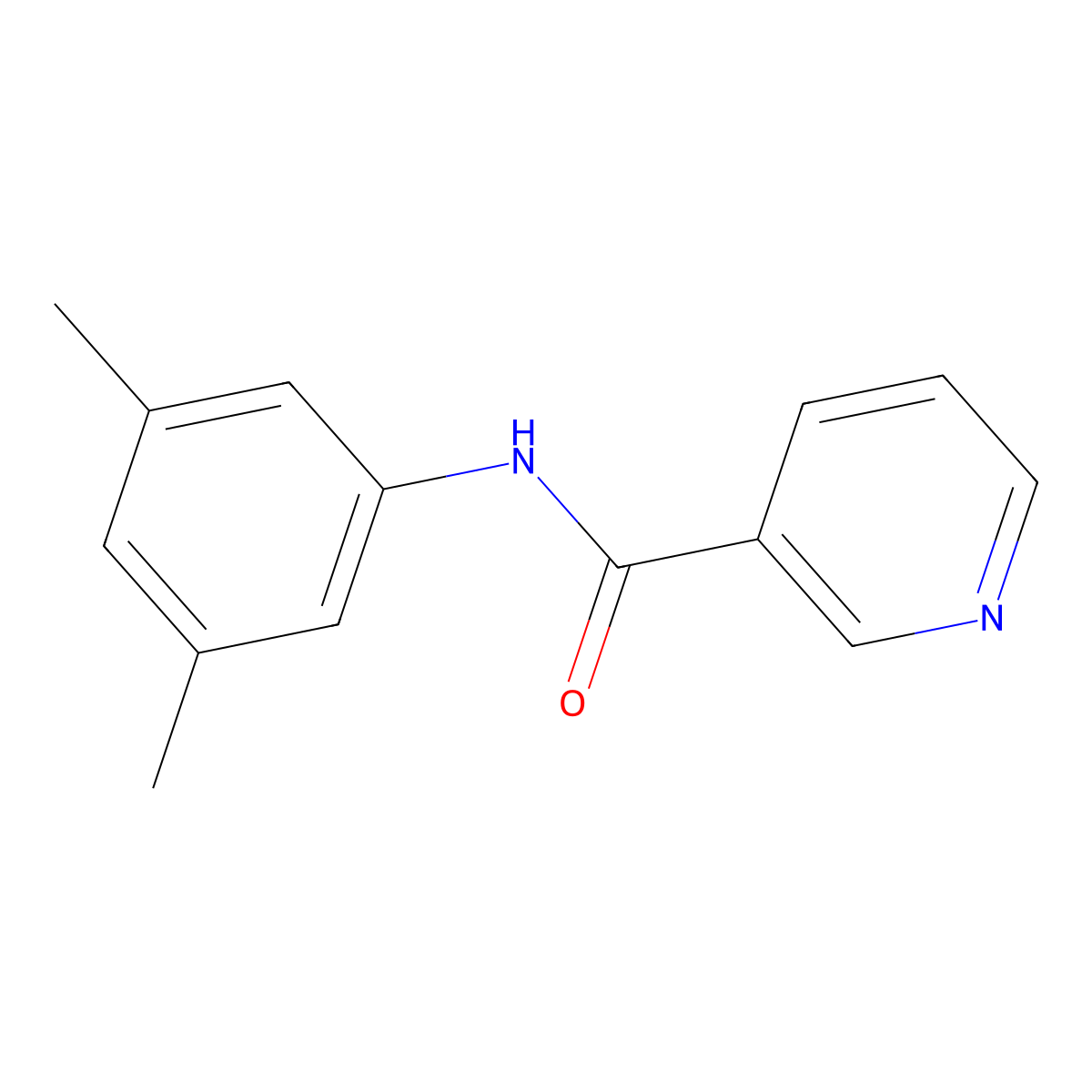 N-(3,5-dimethylphenyl)pyridine-3-carboxamide molecular structure, CAS 311790-56-4