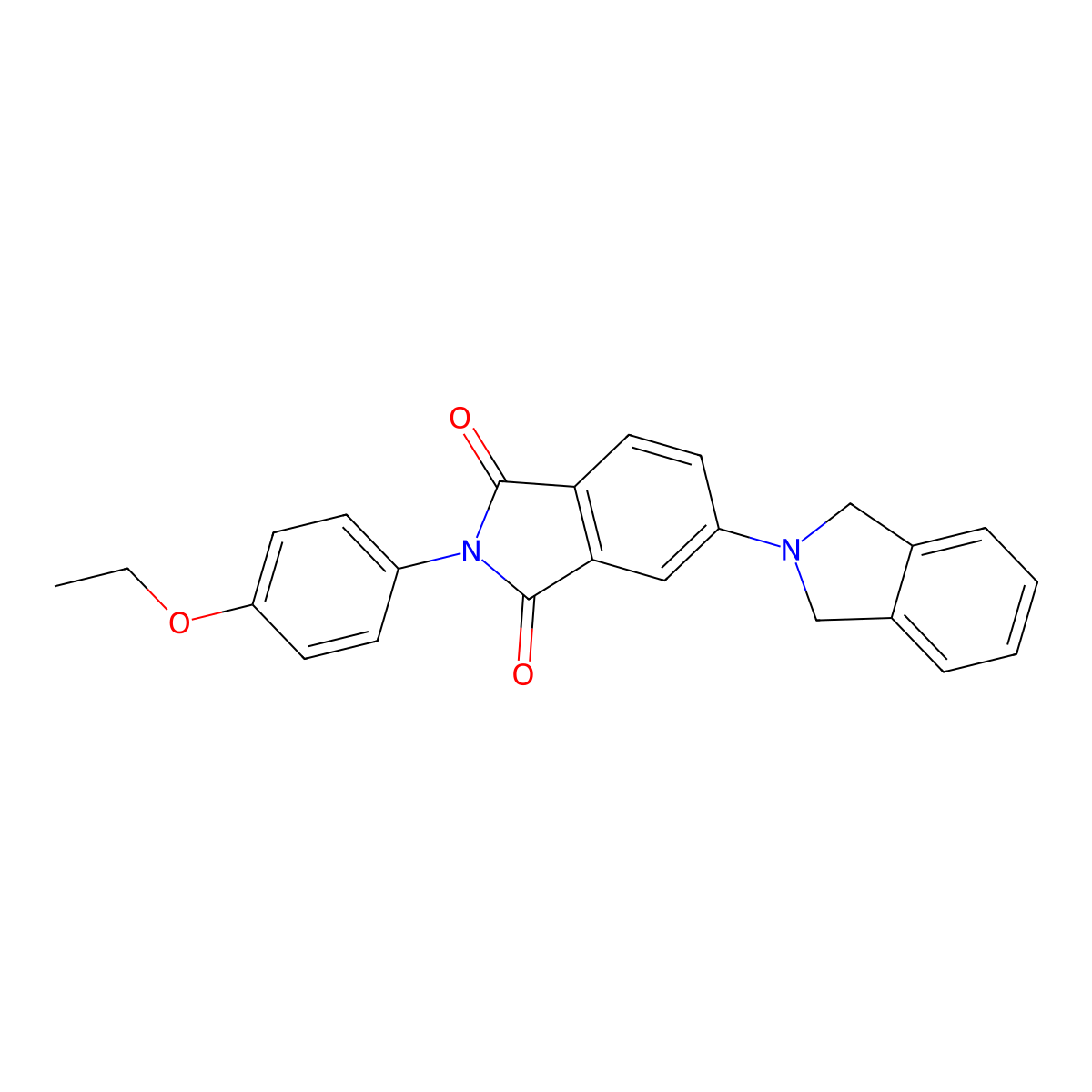 5-(1,3-Dihydroisoindol-2-yl)-2-(4-ethoxyphenyl)isoindole-1,3-dione molecular structure, CAS 311791-10-3