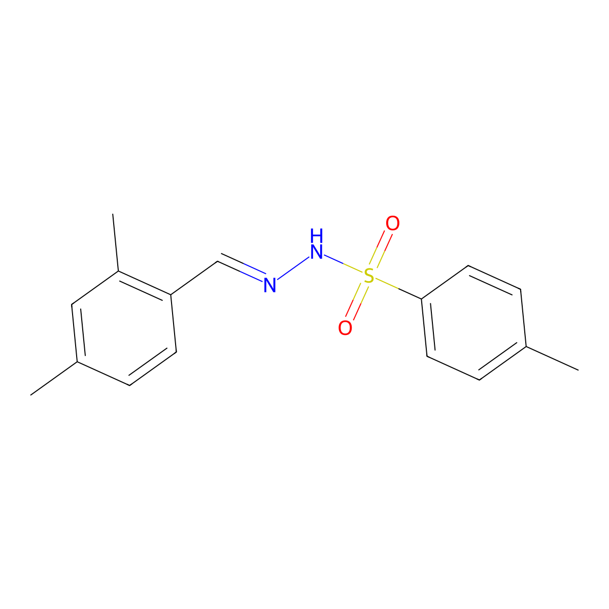 N'-[(E)-(2,4-dimethylphenyl)methylidene]-4-methylbenzenesulfonohydrazide molecular structure, CAS 311792-69-5