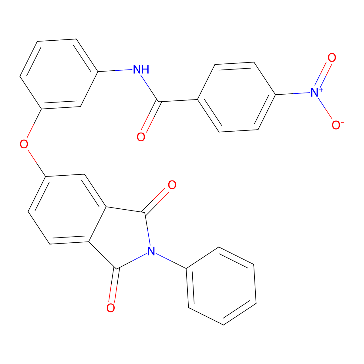 N-{3-[(1,3-dioxo-2-phenyl-2,3-dihydro-1H-isoindol-5-yl)oxy]phenyl}-4-nitrobenzamide molecular structure, CAS 311792-71-9