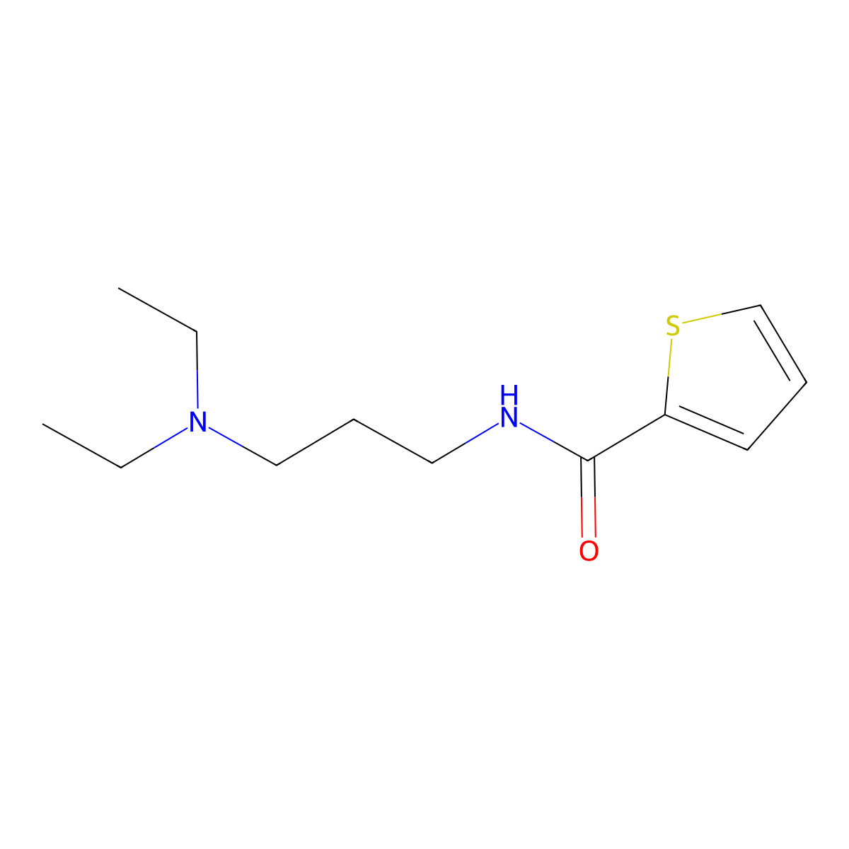 N-[3-(diethylamino)propyl]thiophene-2-carboxamide molecular structure, CAS 311792-73-1