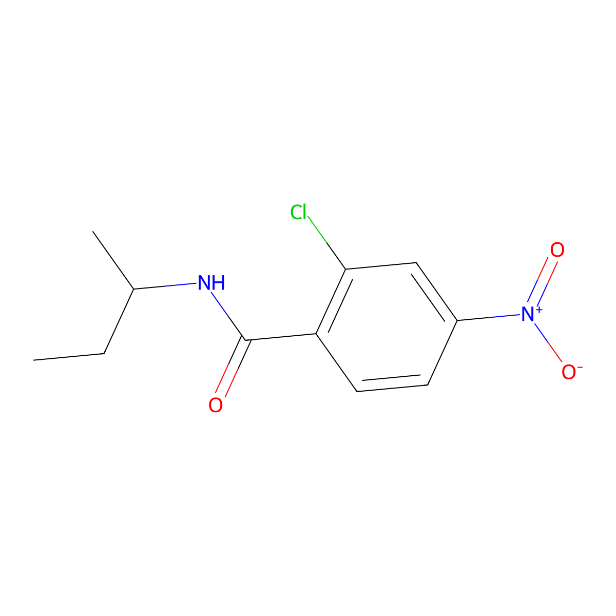 N-(Sec-butyl)-2-chloro-4-nitrobenzamide molecular structure, CAS 311792-74-2