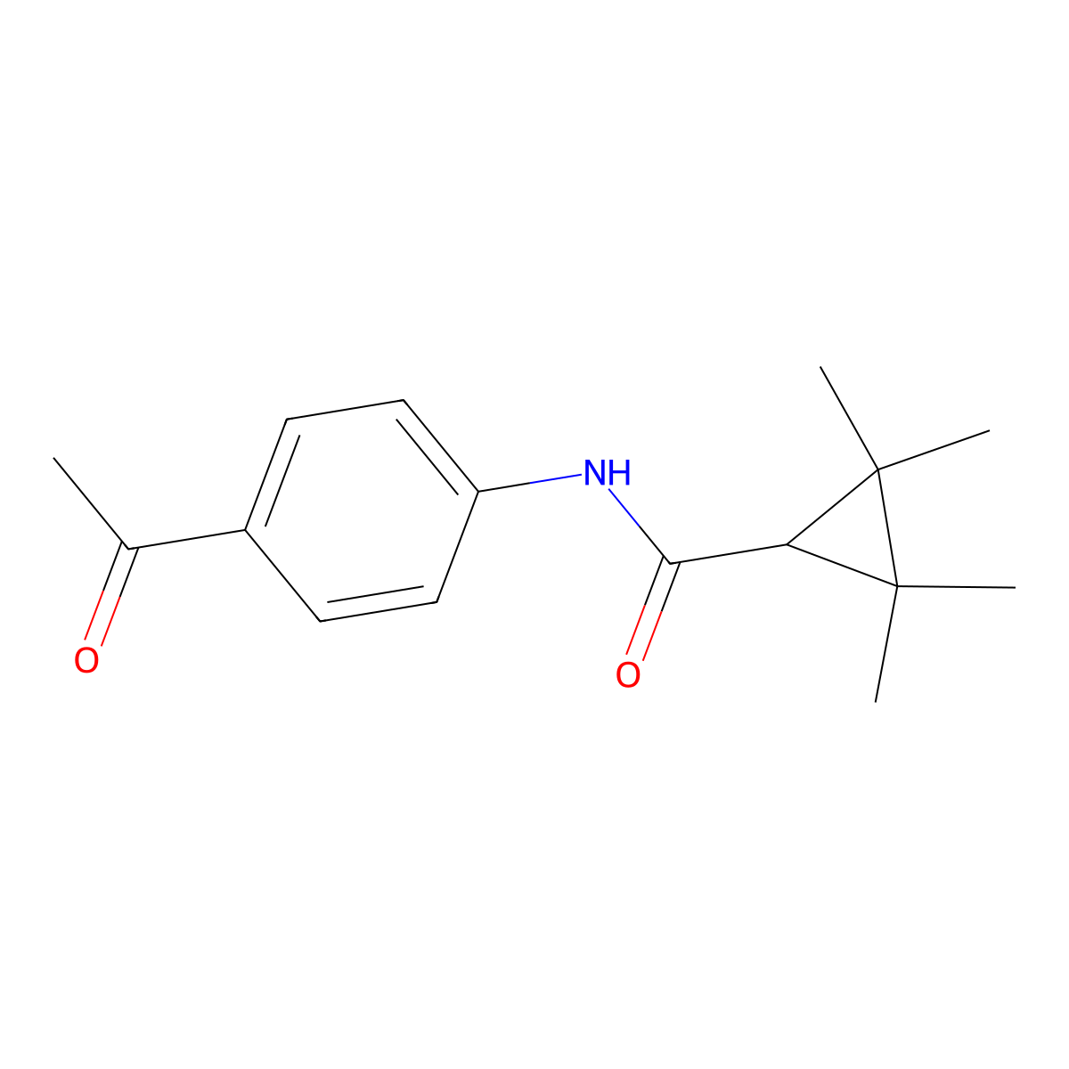 N-(4-acetylphenyl)-2,2,3,3-tetramethylcyclopropanecarboxamide molecular structure, CAS 311792-91-3