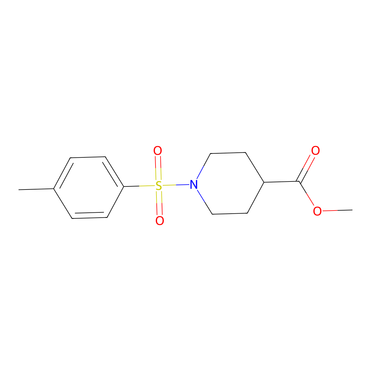 Methyl 1-[(4-methylphenyl)sulfonyl]-4-piperidinecarboxylate molecular structure, CAS 311794-12-4