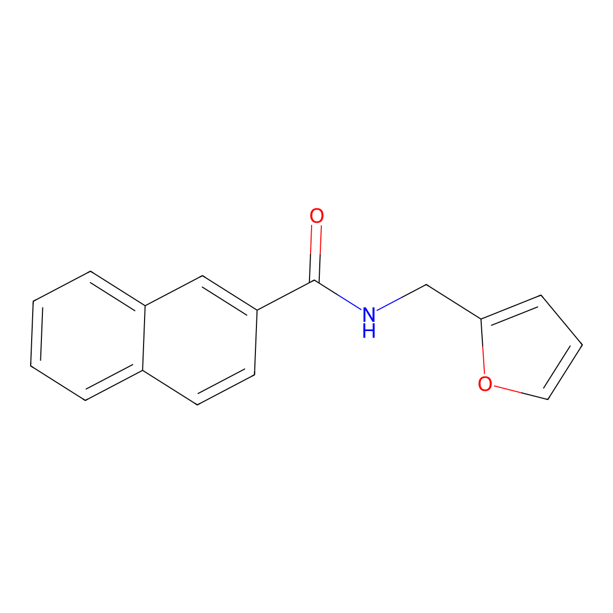 N-(furan-2-ylmethyl)naphthalene-2-carboxamide molecular structure, CAS 311794-50-0