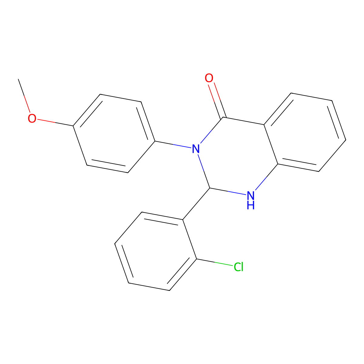 2-(2-chlorophenyl)-3-(4-methoxyphenyl)-2,3-dihydroquinazolin-4(1H)-one molecular structure, CAS 311794-87-3