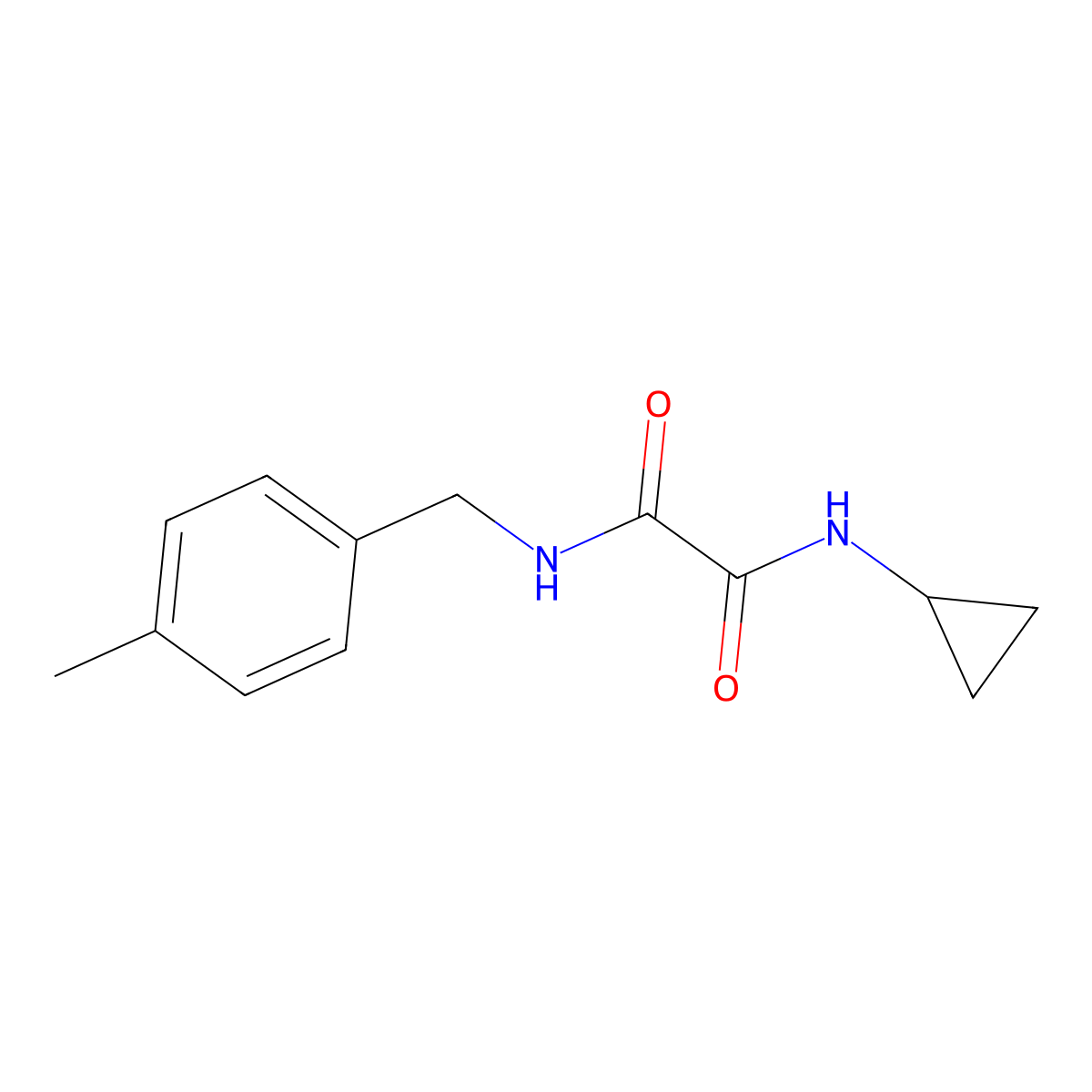 N-cyclopropyl-N'-(4-methylbenzyl)ethanediamide molecular structure, CAS 311794-89-5