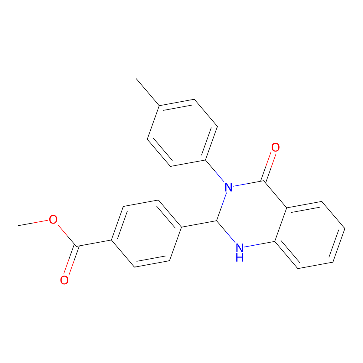 Methyl 4-[3-(4-methylphenyl)-4-oxo-1,2,3,4-tetrahydroquinazolin-2-yl]benzoate molecular structure, CAS 311794-91-9