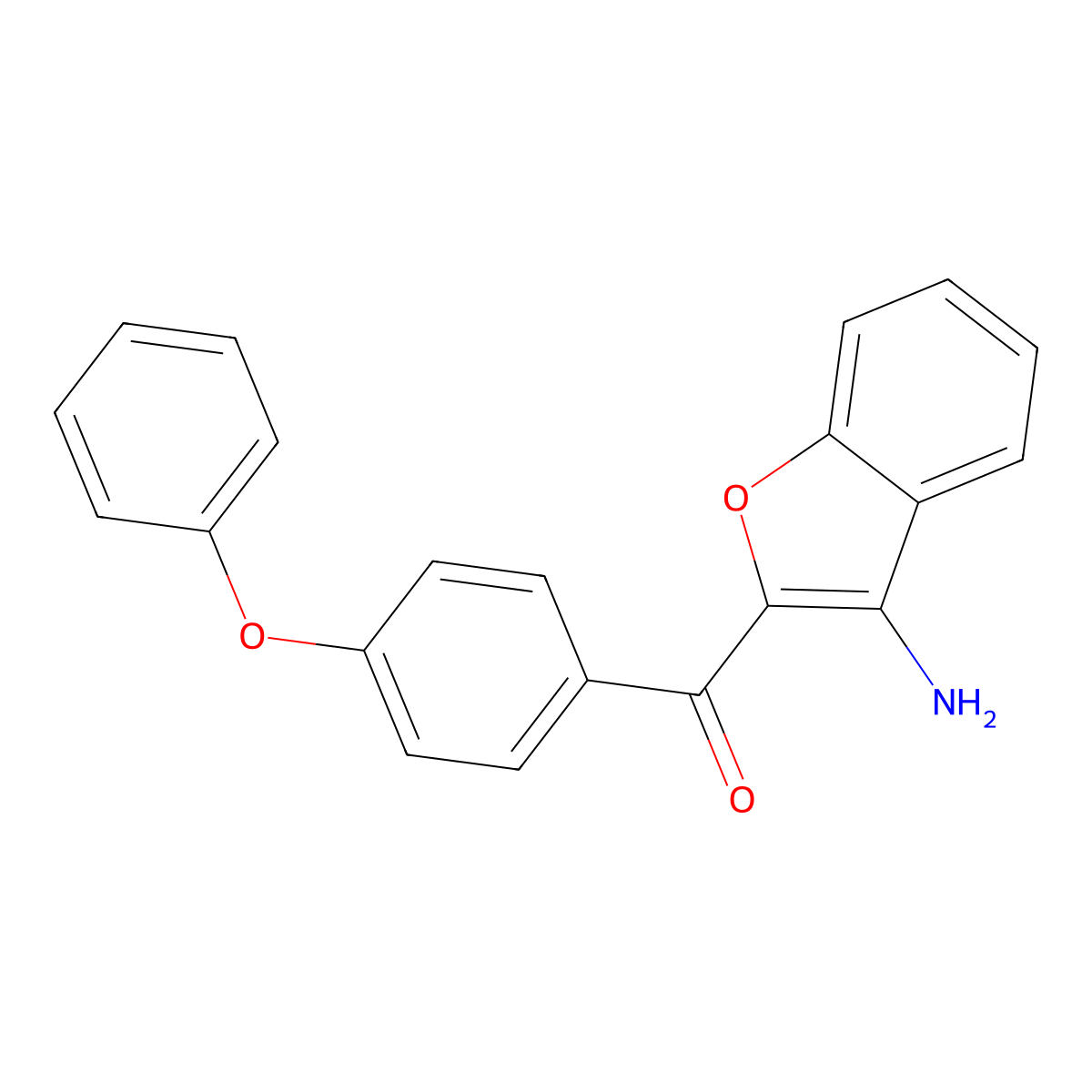 (3-Amino-1-benzofuran-2-yl)-(4-phenoxyphenyl)methanone molecular structure, CAS 311795-61-6