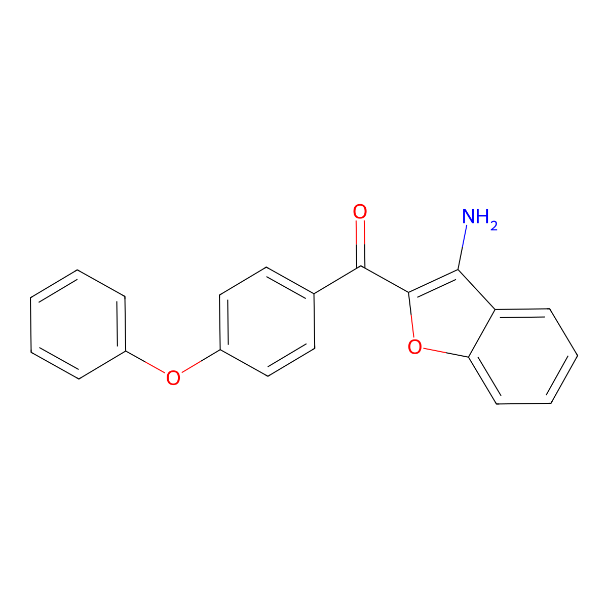 (3-Amino-1-benzofuran-2-yl)-(4-phenoxyphenyl)methanone molecular structure, CAS 311795-61-6
